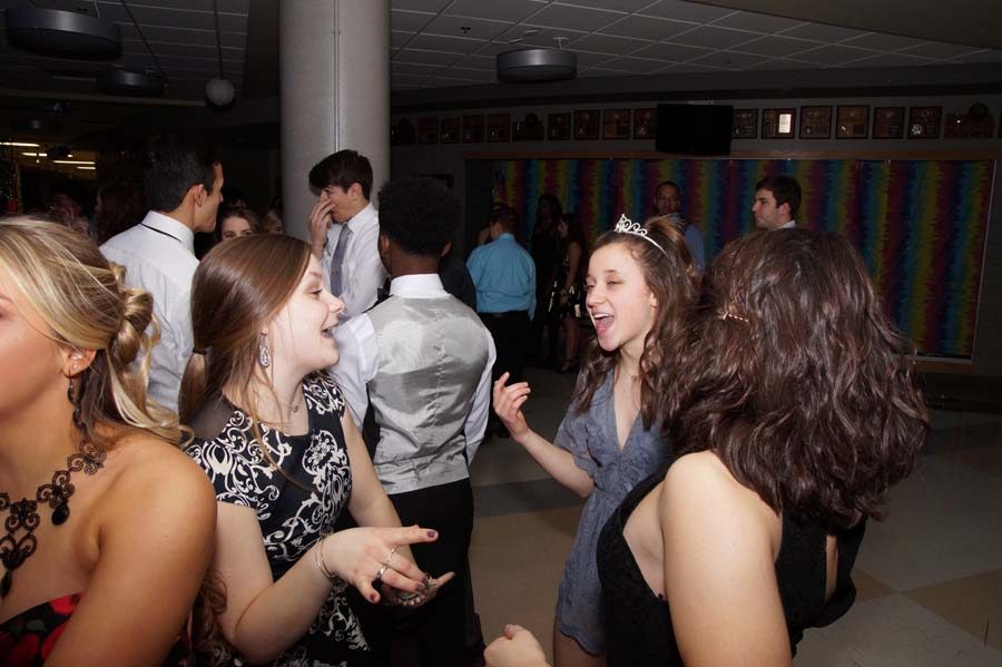Courtwarming Queen Sophia Frick dances with her friends and enjoys her night of fun at her courtwarming