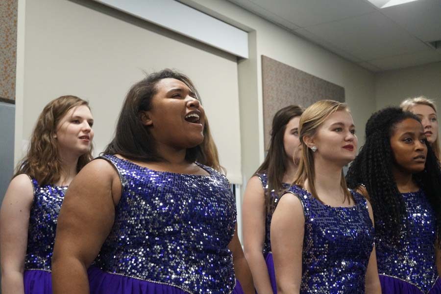 Senior soloist Alena Riley sang her heart out for those to hear at the celebration. She loved that they were able to spread their talent for a good cause, while also learning more about Black History Month from the presentations.